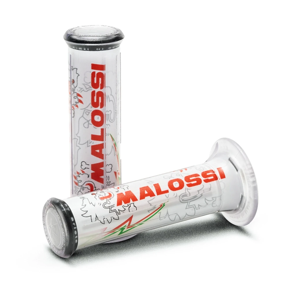 Paar Griffe Road Malossi weiss Tribal Logo