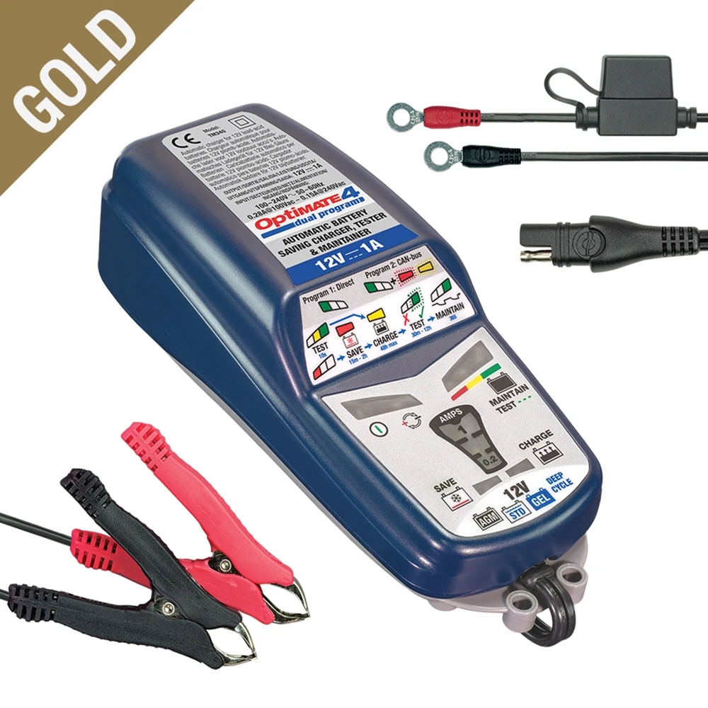 Batterieladegerät tecMATE OPTIMATE 4 Dual 12V/1A CAN-Bus 3-50Ah TM340