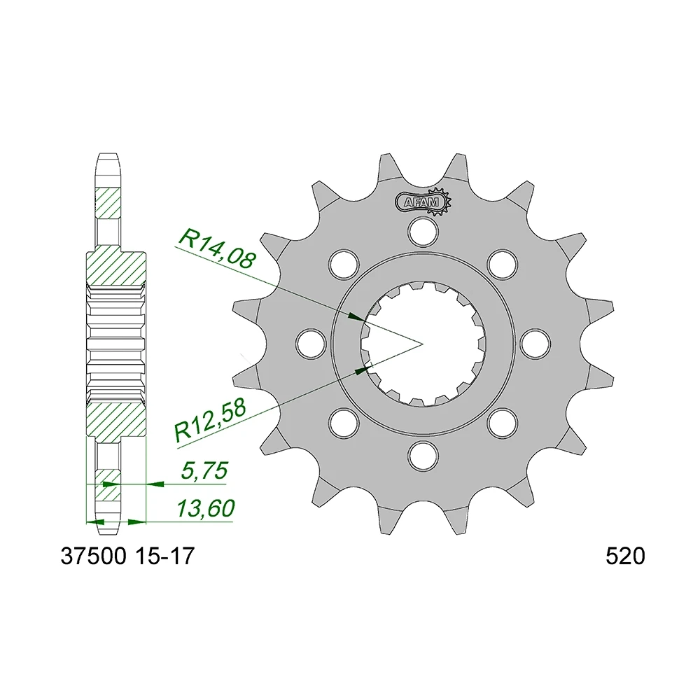 Ritzel AFAM Aprilia 520/15Z