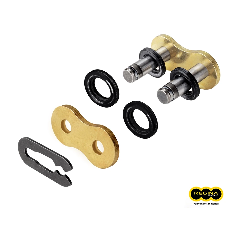 Kettenschloss mit Clip Regina 428 / 126 ZRT, Z-Ring, Typ 42, gold-schwarz