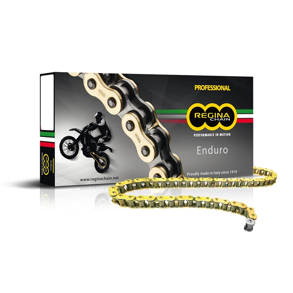 Kette 520 Regina 520 / 135 ZSE 120L, Z-Ring, Enduro-Racing/Motocross, gold-schwa