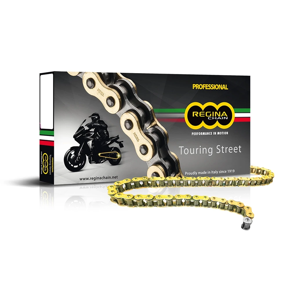 Kette 530 Regina 530 / 136 RT 130L, extra-verstärkt, ohne O-Ring, gold-schwarz