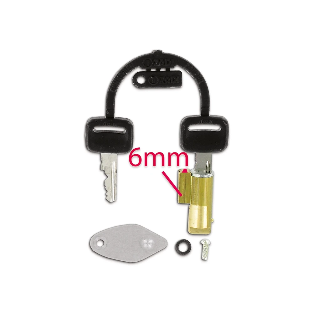 Schloss für Gabel Piaggio Ciao komplett (6mm)