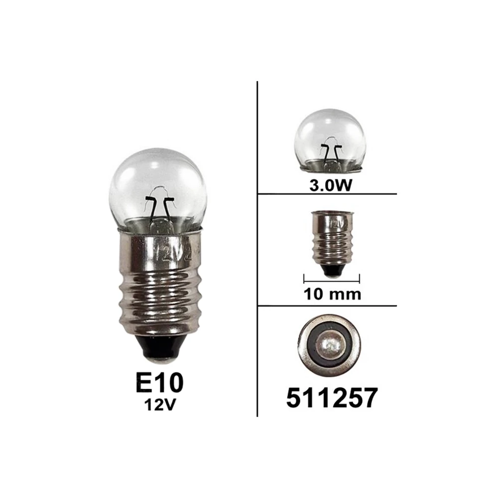 Glühlampe E10 12V 3W weiss (1 Stück)