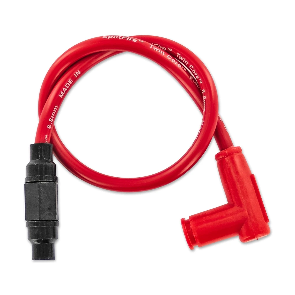 Zündkabel 8.8mm mit Kerzenstecker u. Verbindungsstück Racing rot