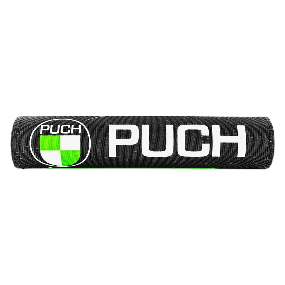Lenkerpolster Puch mit Logo und Aufschrift schwarz-grün-weiss