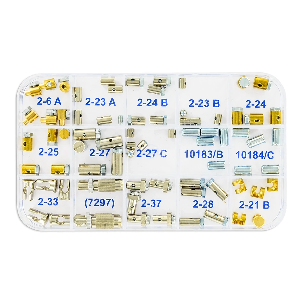 Schraubnippel-Set universal inkl. Stellschrauben (74-teilig)