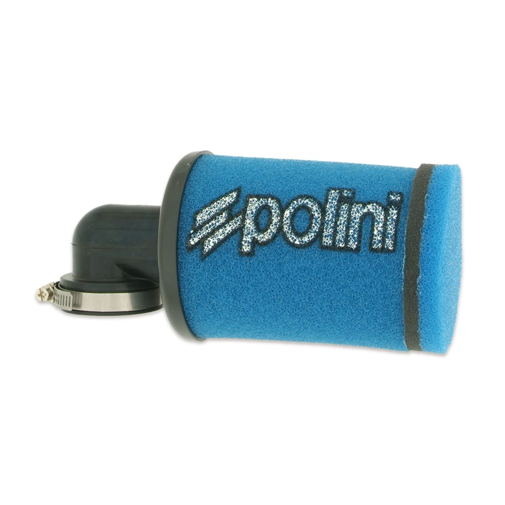 Luftfilter Polini Air Box (Anschluss 39mm) 90° blau
