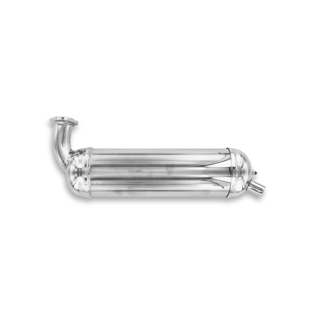 Auspuff Peugeot 103 lange Version mit Flansch chrom