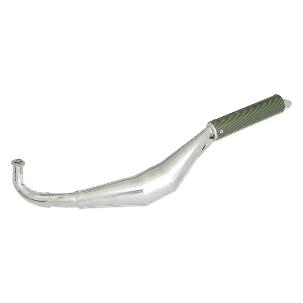 Auspuff Puch Maxi Simonini Racing chrom mit Carbondämpfer