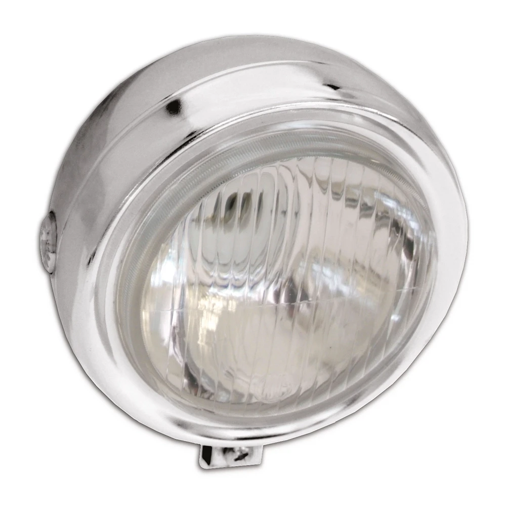 Scheinwerfer/Lampe rund chrom 13cm ohne Schalter Puch/Sachs