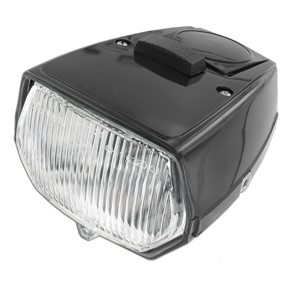 Scheinwerfer/Lampe eckig, schwarz,Schalter m. LED Glühlampe Puch