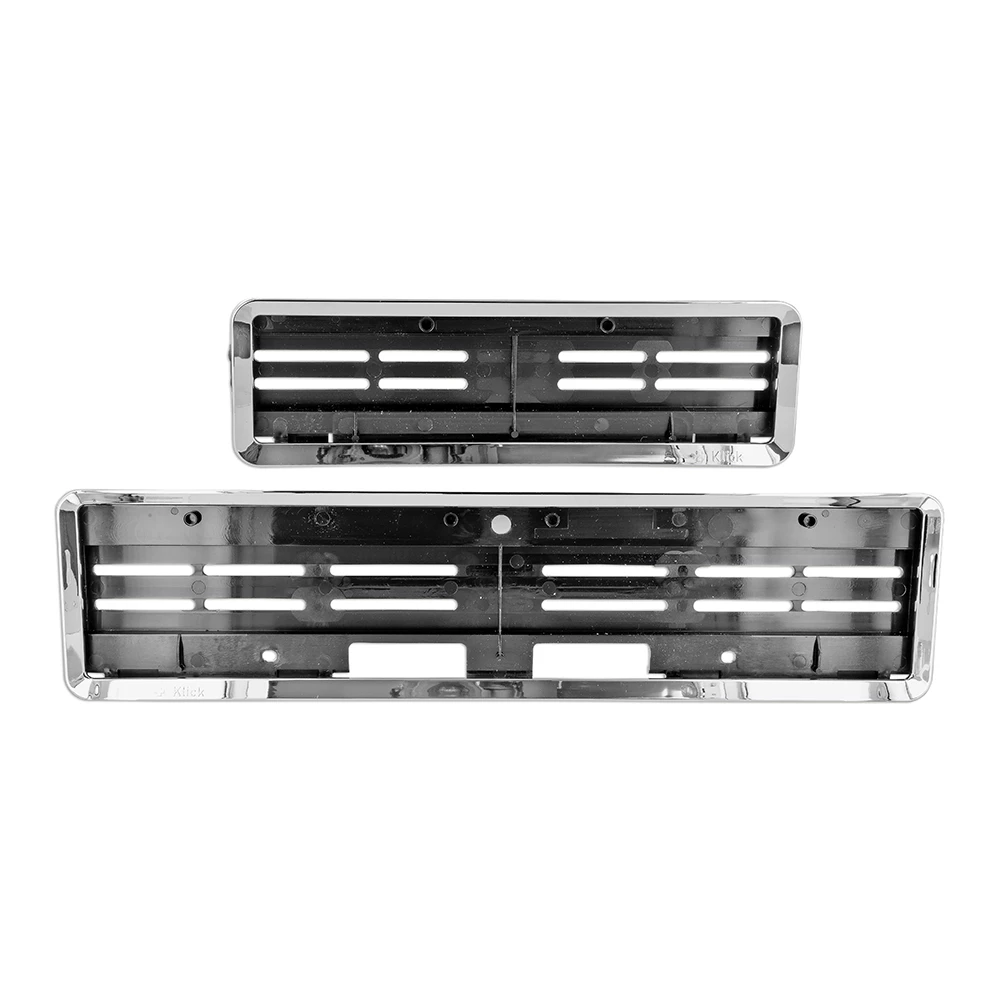 Kennzeichenrahmen SWISS KLICK Langformat chrom