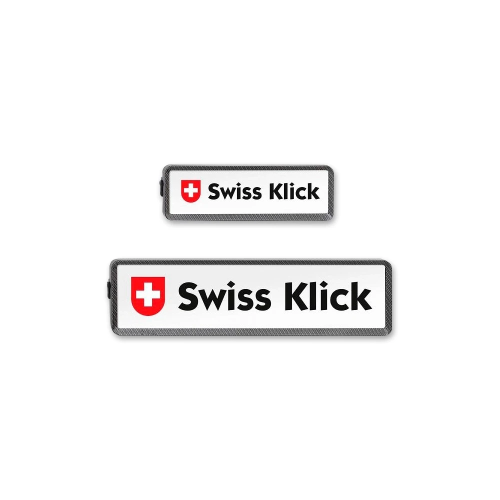 Kennzeichenrahmen SWISS KLICK Langformat Carbon-Look