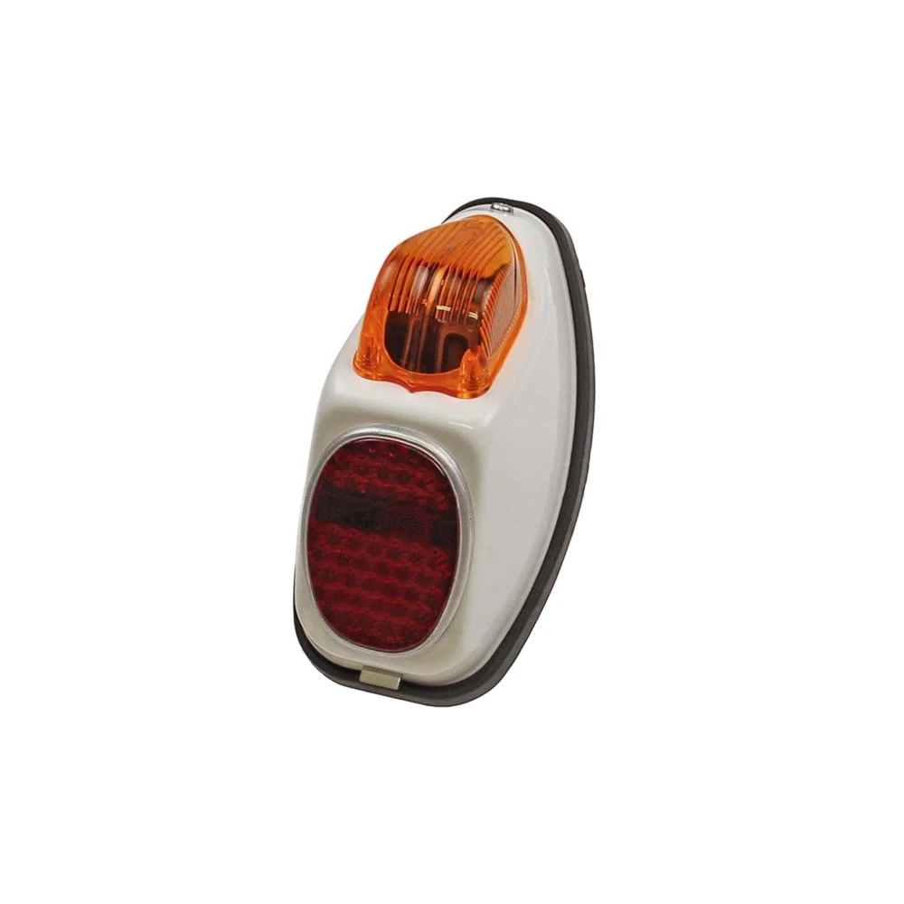 Rücklicht Mofa Classic weiss Oldschool 145x79mm (E10)