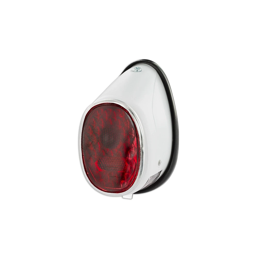 Rücklicht Mofa Classic weiss matt Oldschool (BAY15d)