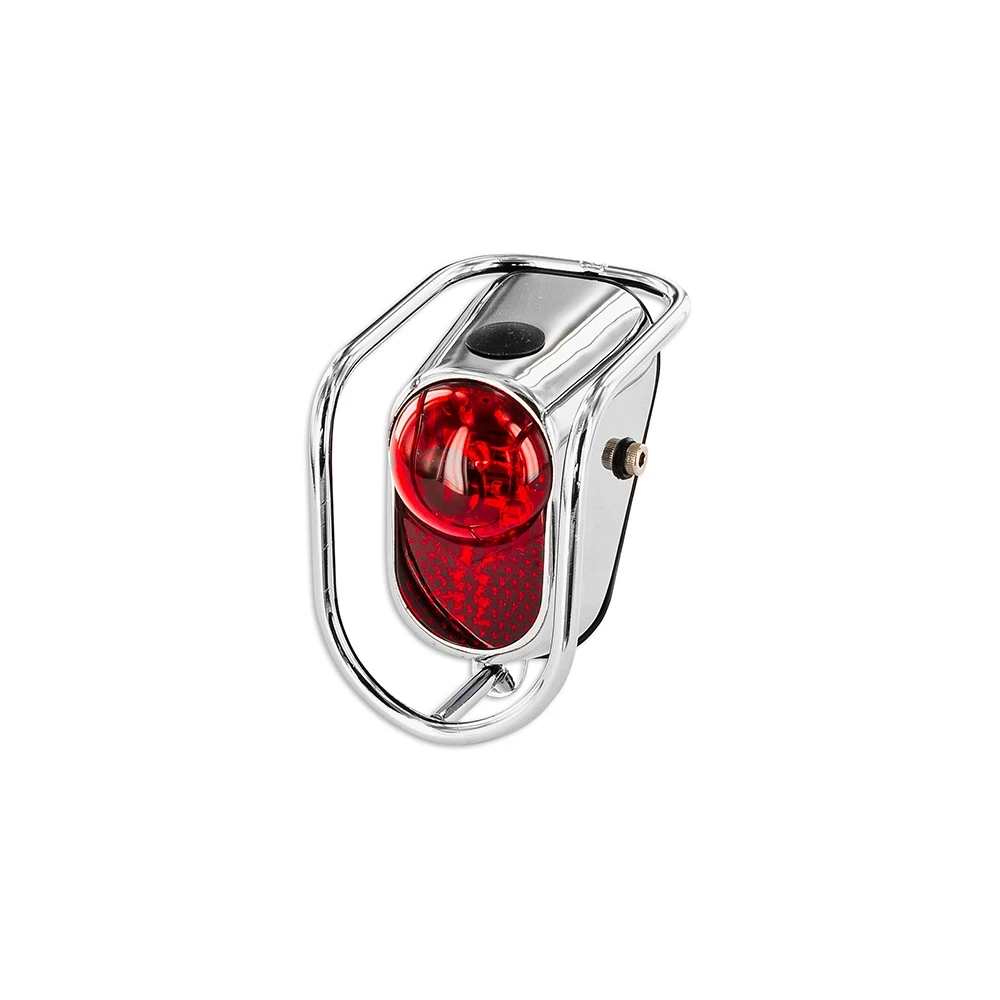 Rücklicht Mofa Classic chrom Oldschool LED für 2x AAA-Batterie