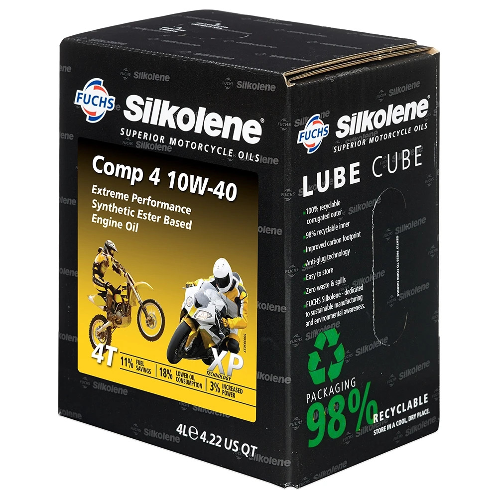 Motorenöl 4-Takt 10W-40 Silkolene Comp 4 XP synthetisch 4 L Cube