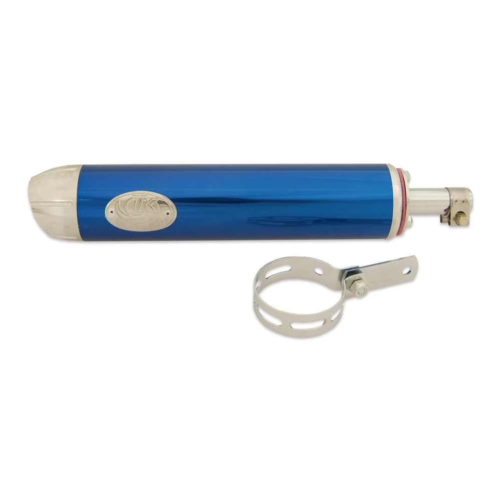 Schalldämpfer Alu Cross blau 70x270 (Anschluss 22mm)