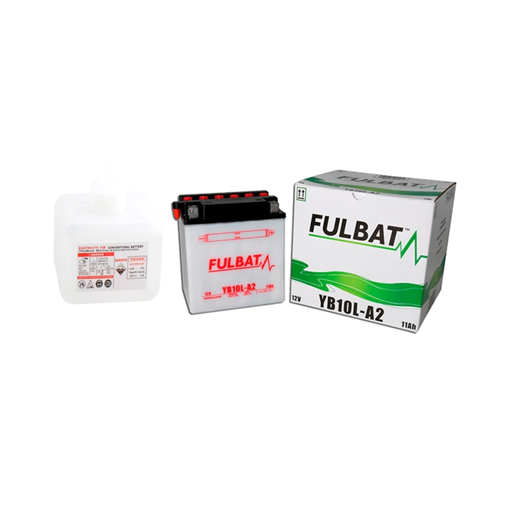 Batterie YB10L-A2 FULBAT offen mit Säurepaket FB10L-A2