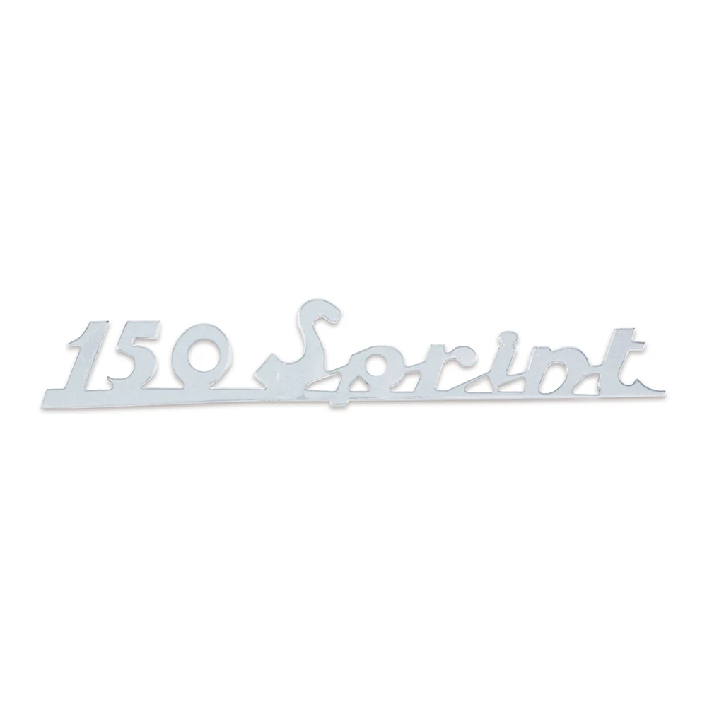 Emblem 150 Sprint 130x20mm Aluminium Piaggio Vespa, 4 Klammern