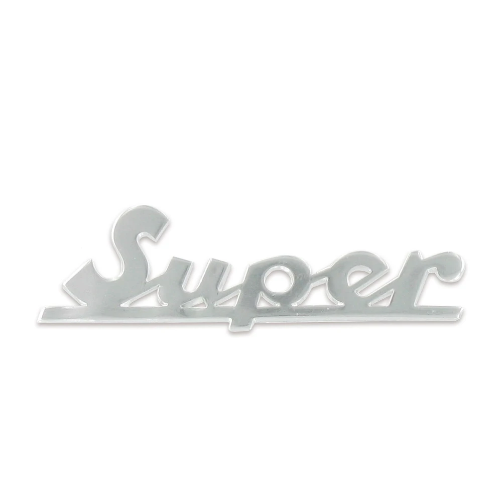 Emblem chrom Super Vespa 75x22.5 mm