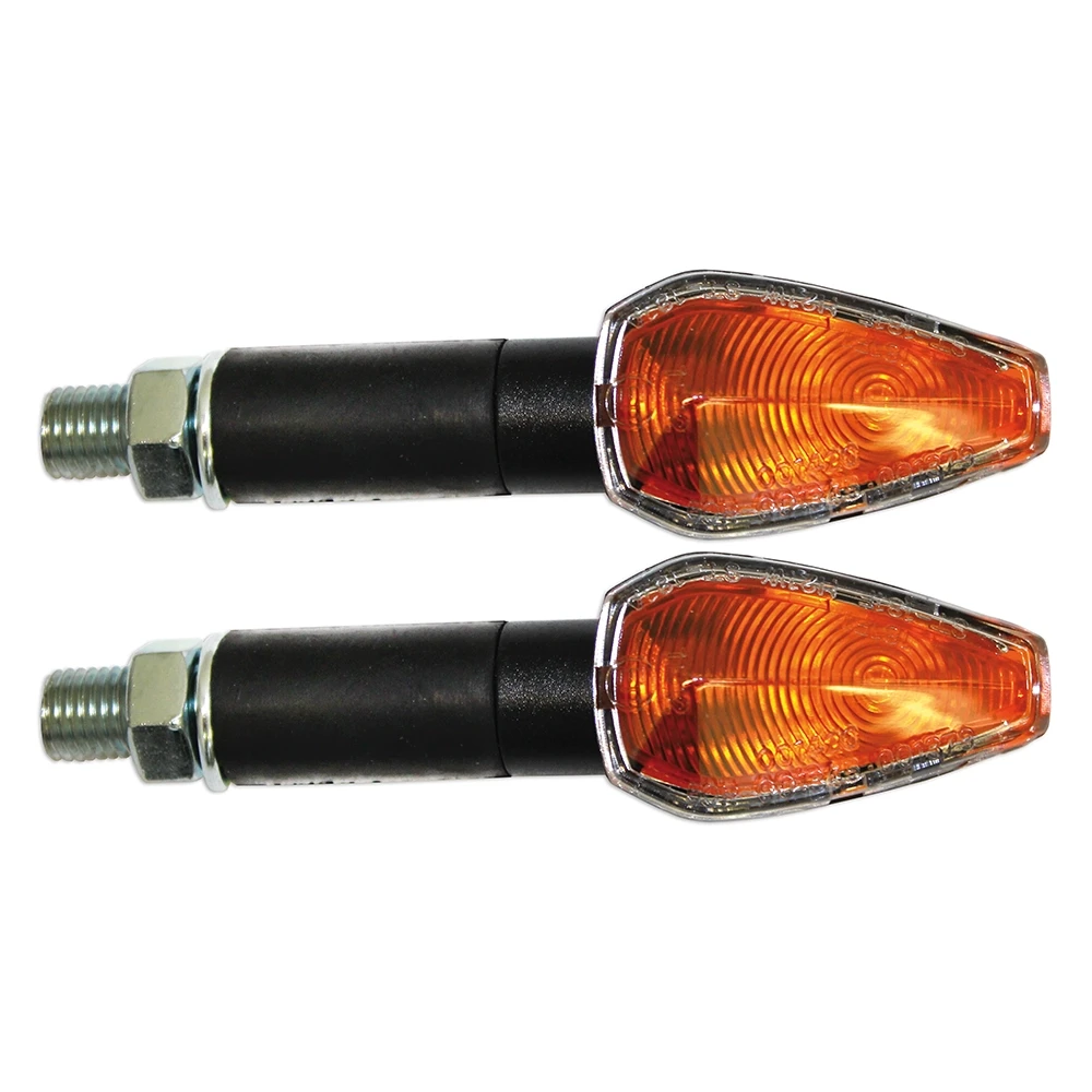 Blinkerset Peak lang 12V 21W schwarz/orange CE