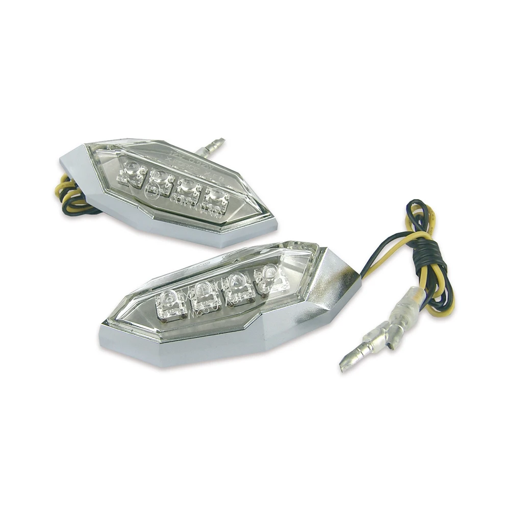 Blinkerset TNT Cyclops LED chrom/weiss CE (zum kleben)