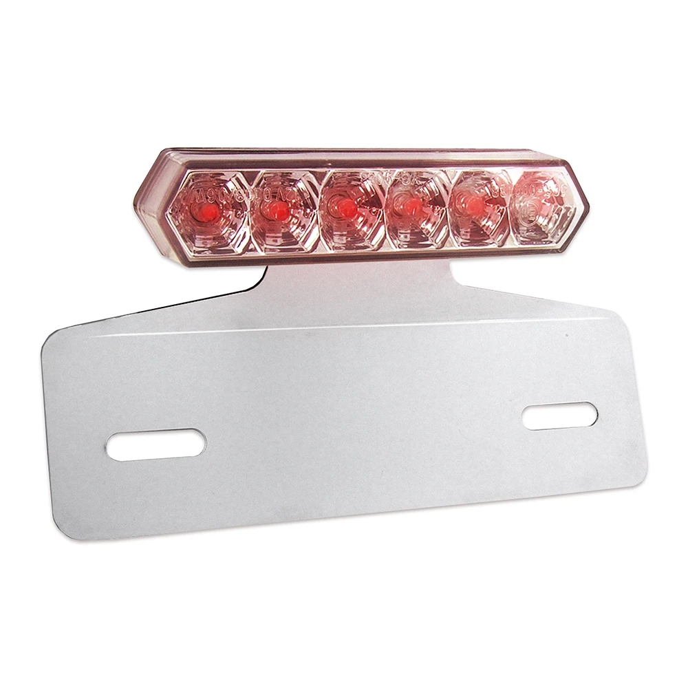 Rücklicht LED inkl. Nummernhalter weiss/rot CE