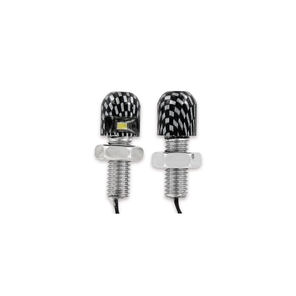 Kennzeichenbeleuchtung LED 90° 2x M8 Schraube carbon