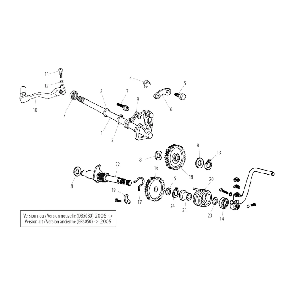 Scheibe 15x23x0.5mm Piaggio 50cc/Derbi Motor (Nr. 23) (Nr. 13)