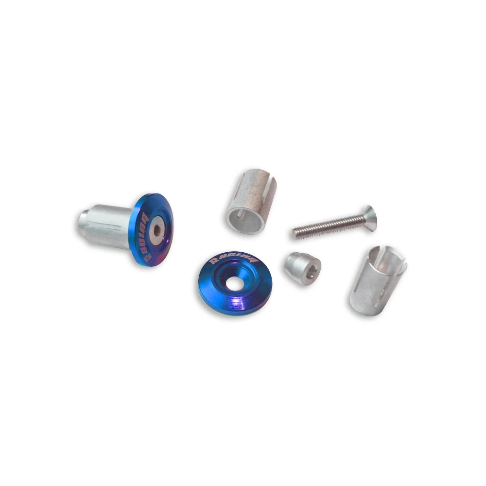 Lenkerendzapfen MX Alu blau 13-17mm (2 Stück)