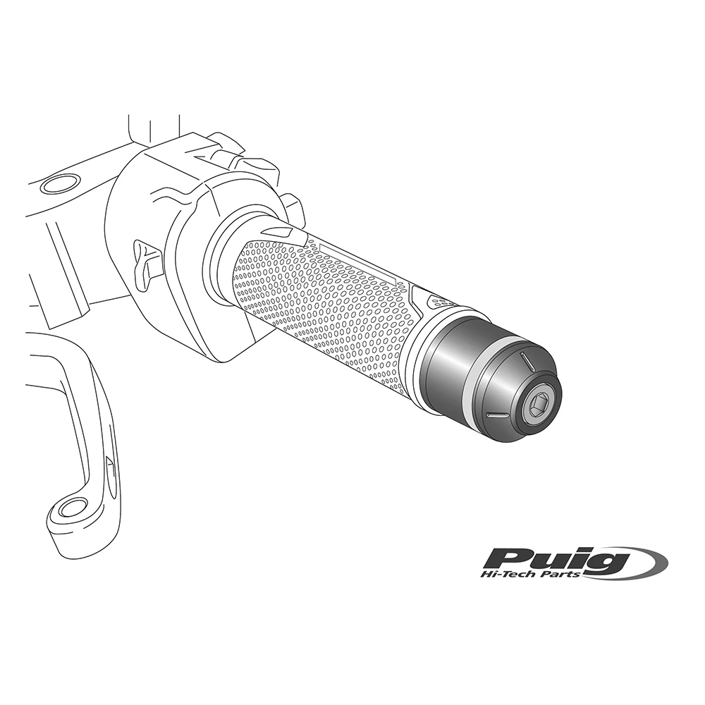 Lenkerendzapfen Puig mit Farbring Yamaha Alu (2 Stk)
