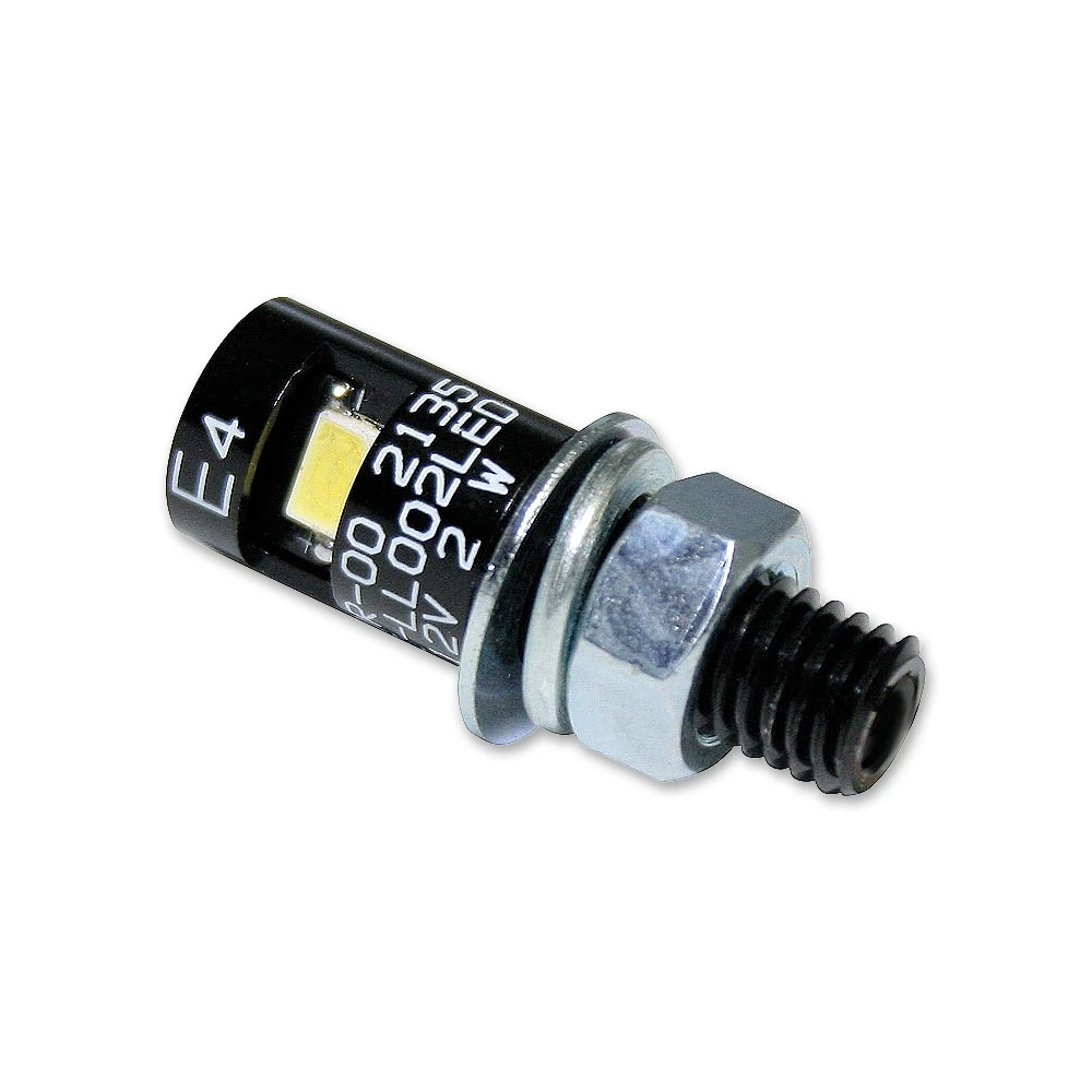 Kennzeichenbeleuchtung LED SHIN YO rund Ø12mm schwarz E-Hom