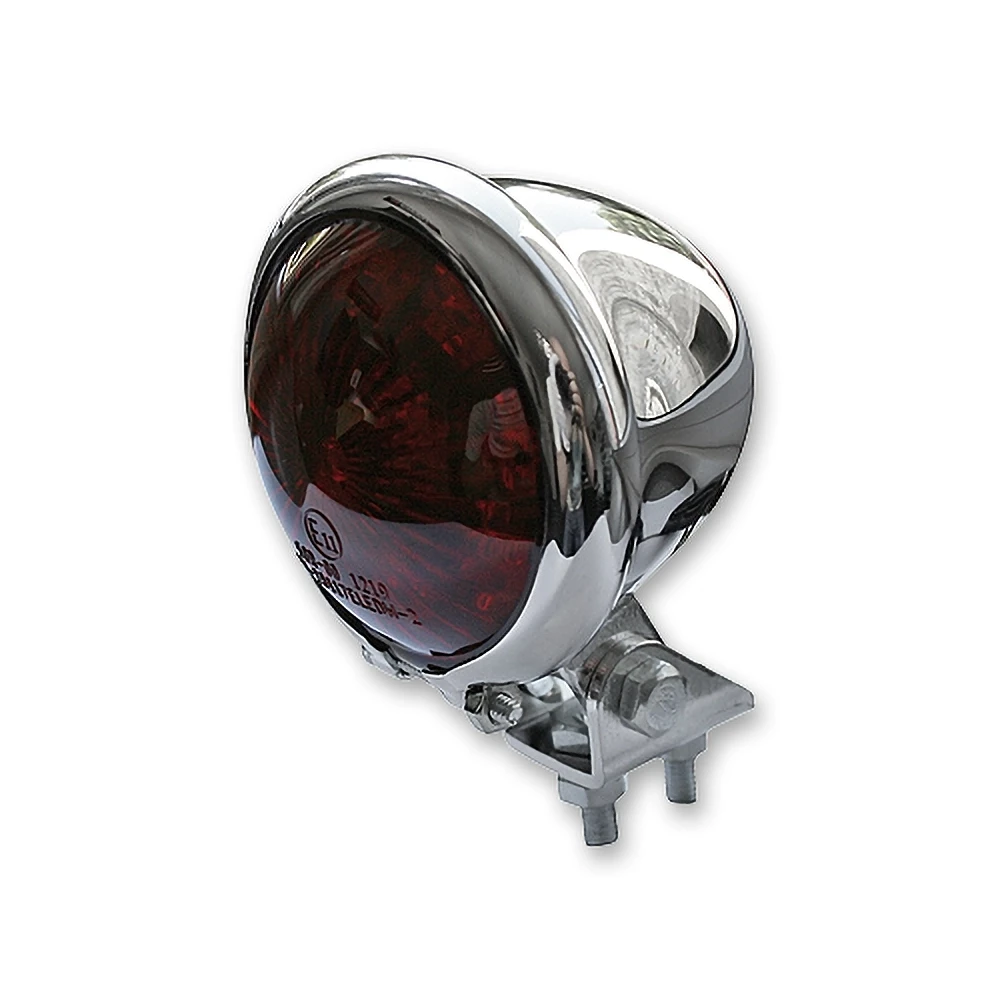 Rücklicht LED SHIN YO BATES STYLE chrom/rot E-Hom