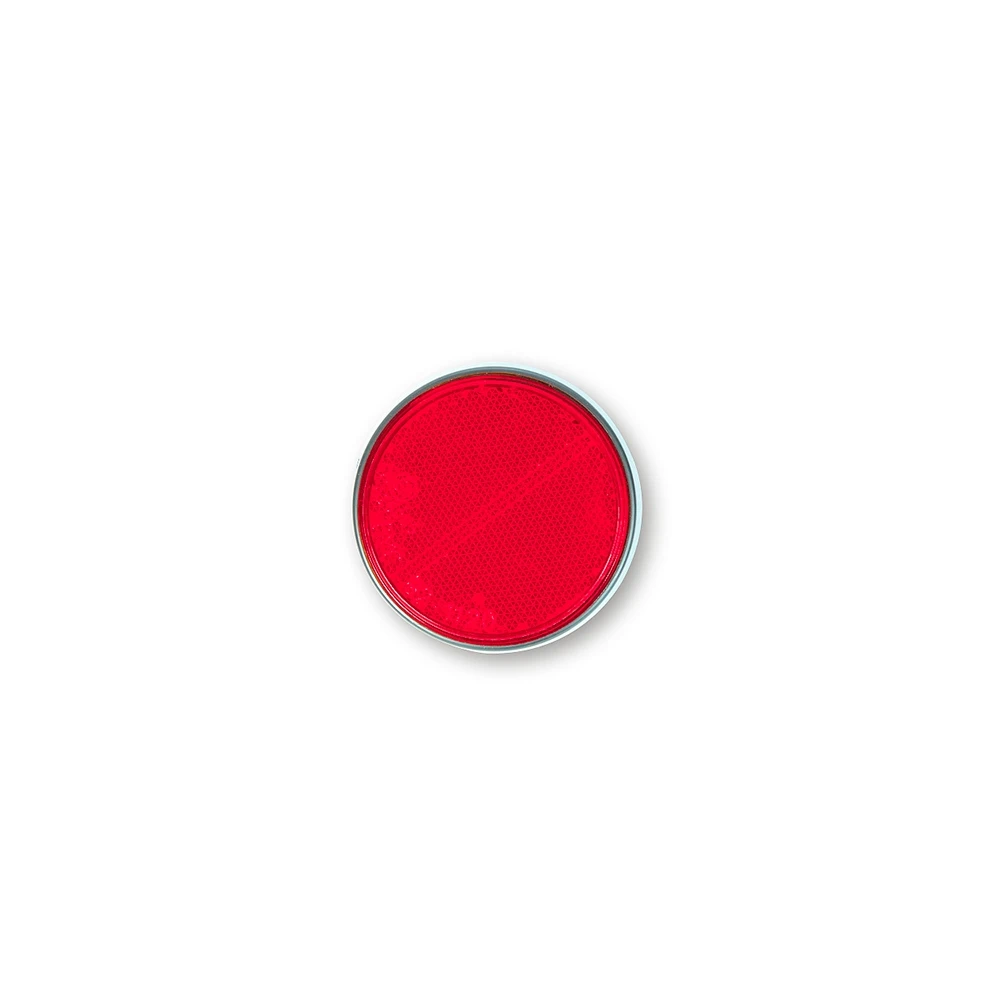 Rückstrahler SHIN YO rund Ø60mm rot, zum kleben E-Hom