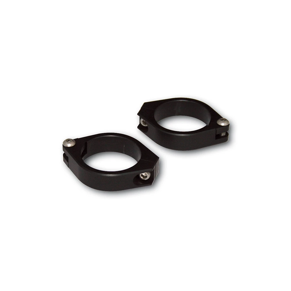 Standrohrschellen HIGHSIDER CNC (Paar) Alu schwarz Ø42-43mm