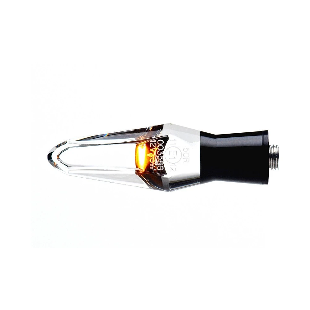 Blinker motogadget (1 Stück) m-BLAZE Ice mit LED in SCHWARZ (Montage: vorn