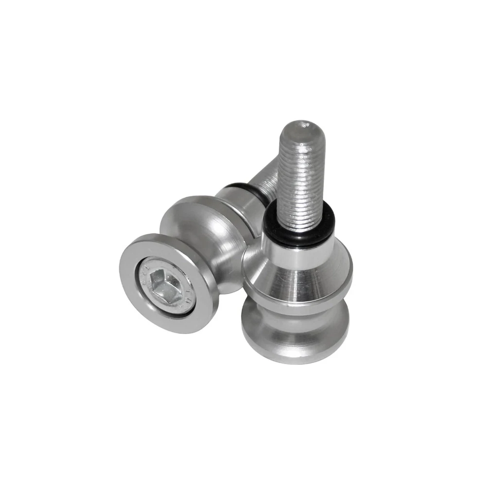 Ständeraufnahmen SHIN YO (Paar) in Silber zu Kawasaki mit Gewinde M10 x 1.