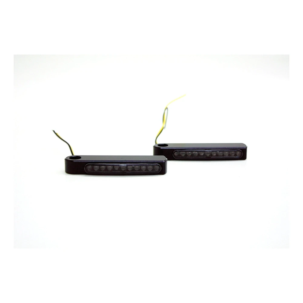 Blinker KODLIN STRIPE LED (Paar) aus ALU in SCHWARZ, Vorne, zur Montage an
