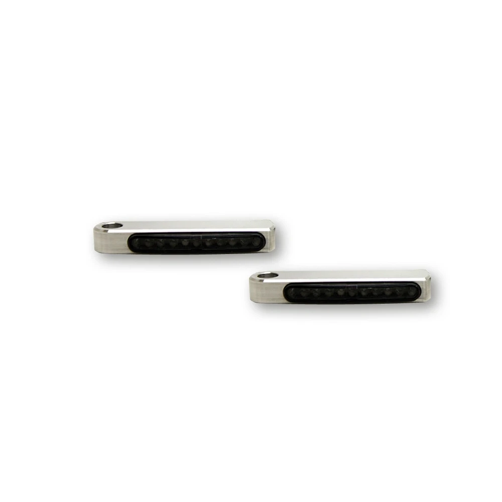 Blinker KODLIN STRIPE LED (Paar) aus ALU in CHROM, Vorne, zur Montage an R