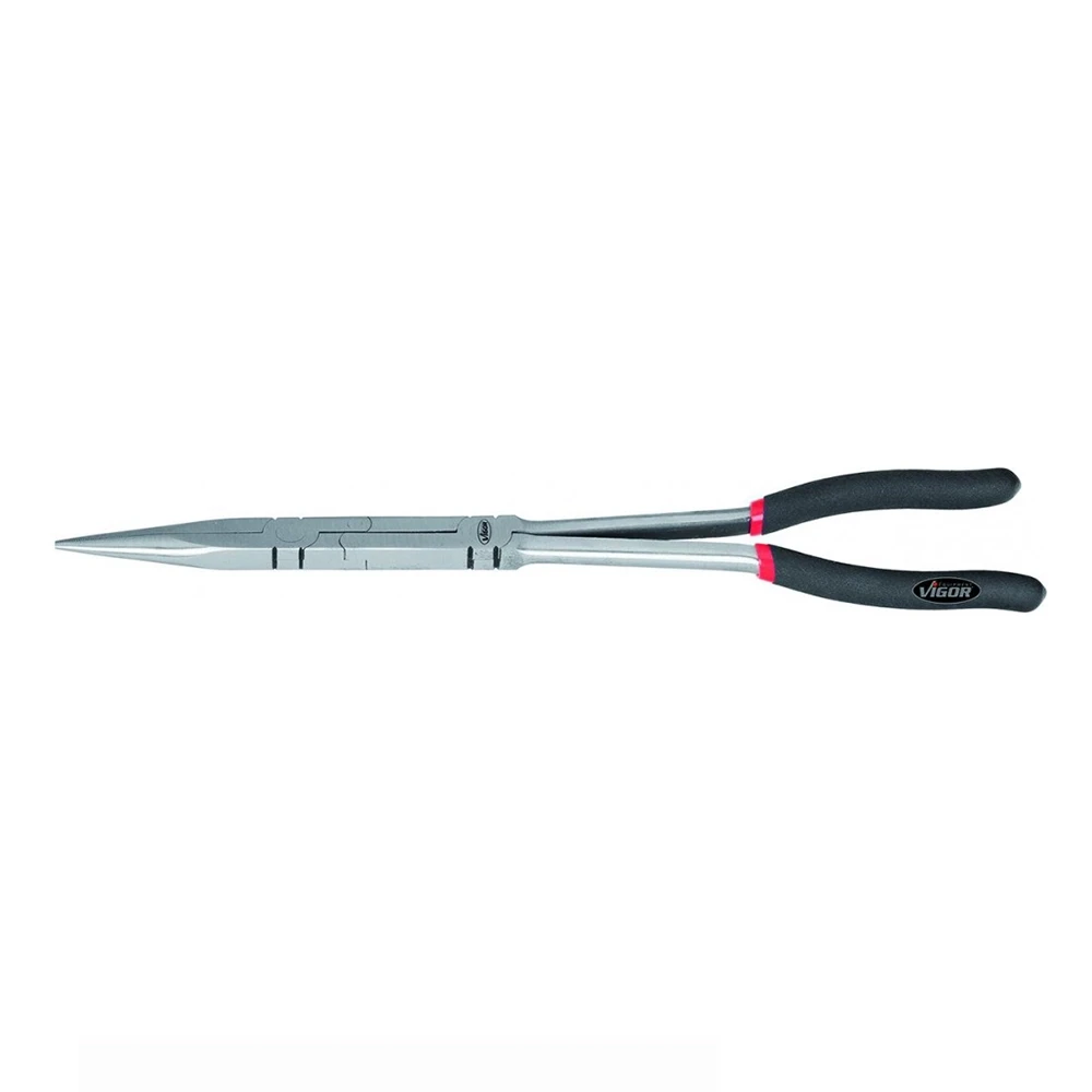 Spitzzange VIGOR FLACHRUNDGERADE 340mm mit Doppelgelenk (V2783)