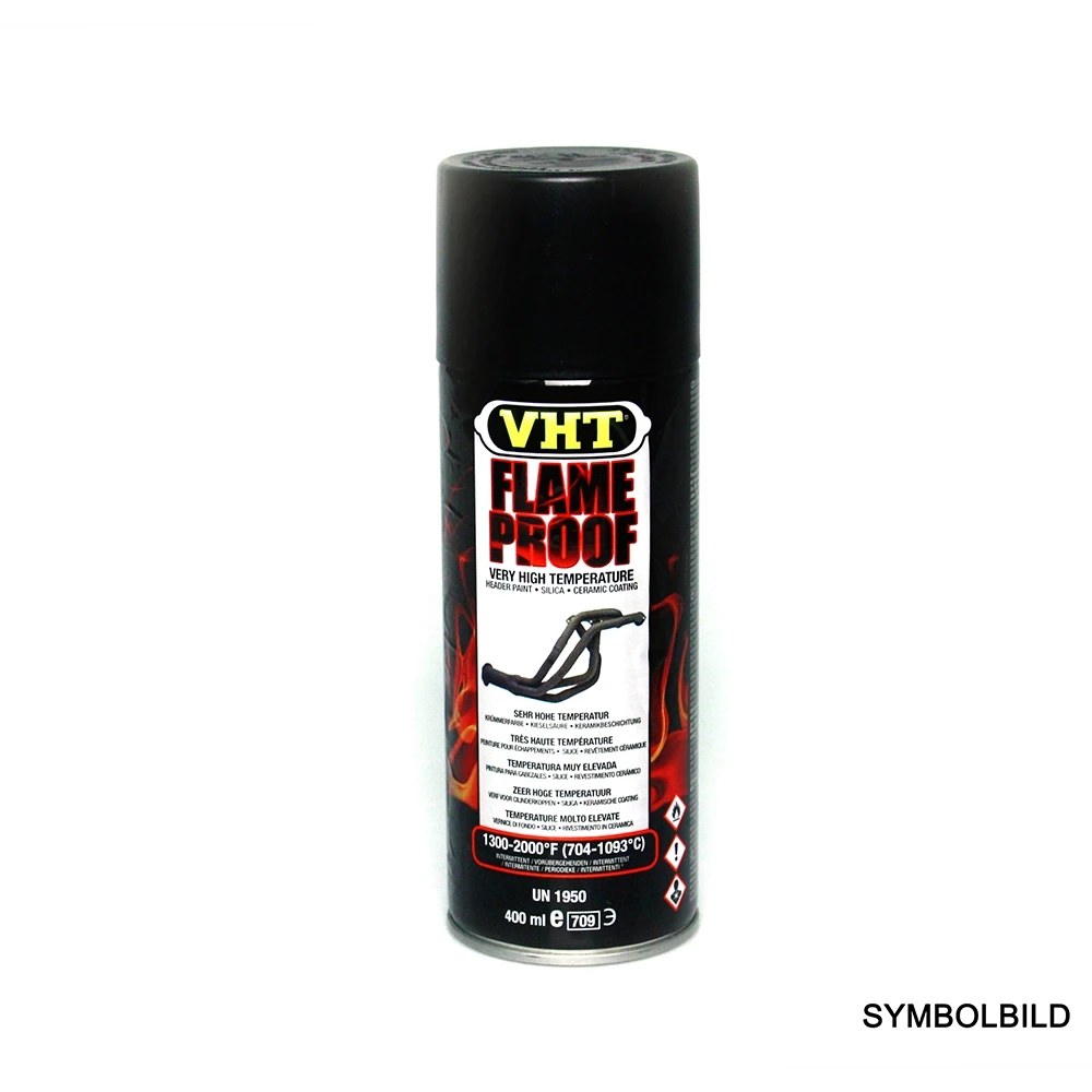 Farbspray VHT FLAMEPROOF für Auspuff in WEISS MATT 704°-1093°C (400ml)