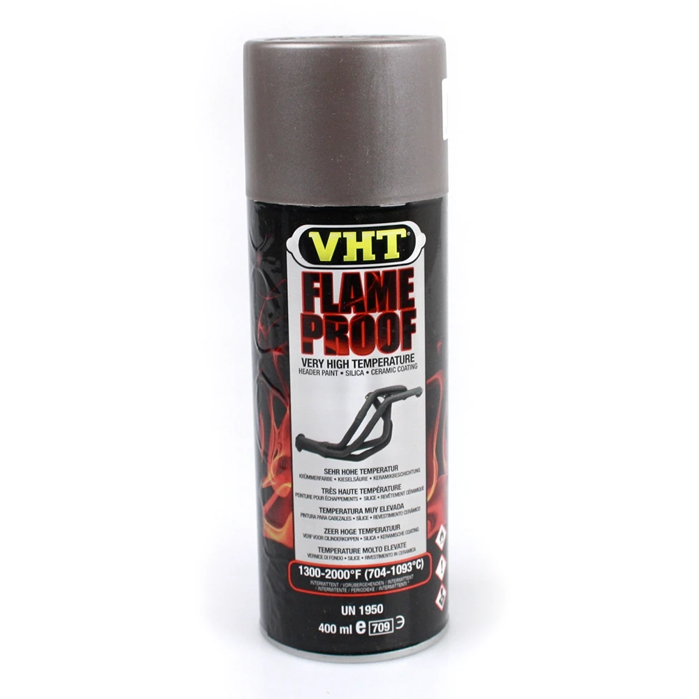 Farbspray VHT FLAMEPROOF für Auspuff in GRAU MATT 704°-1093°C (400ml)