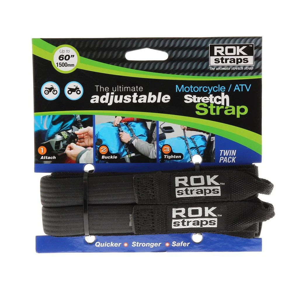 Spannset ROK STRETCH STRAP universal für Gepäck elastisch, Breite 25mm, Lä