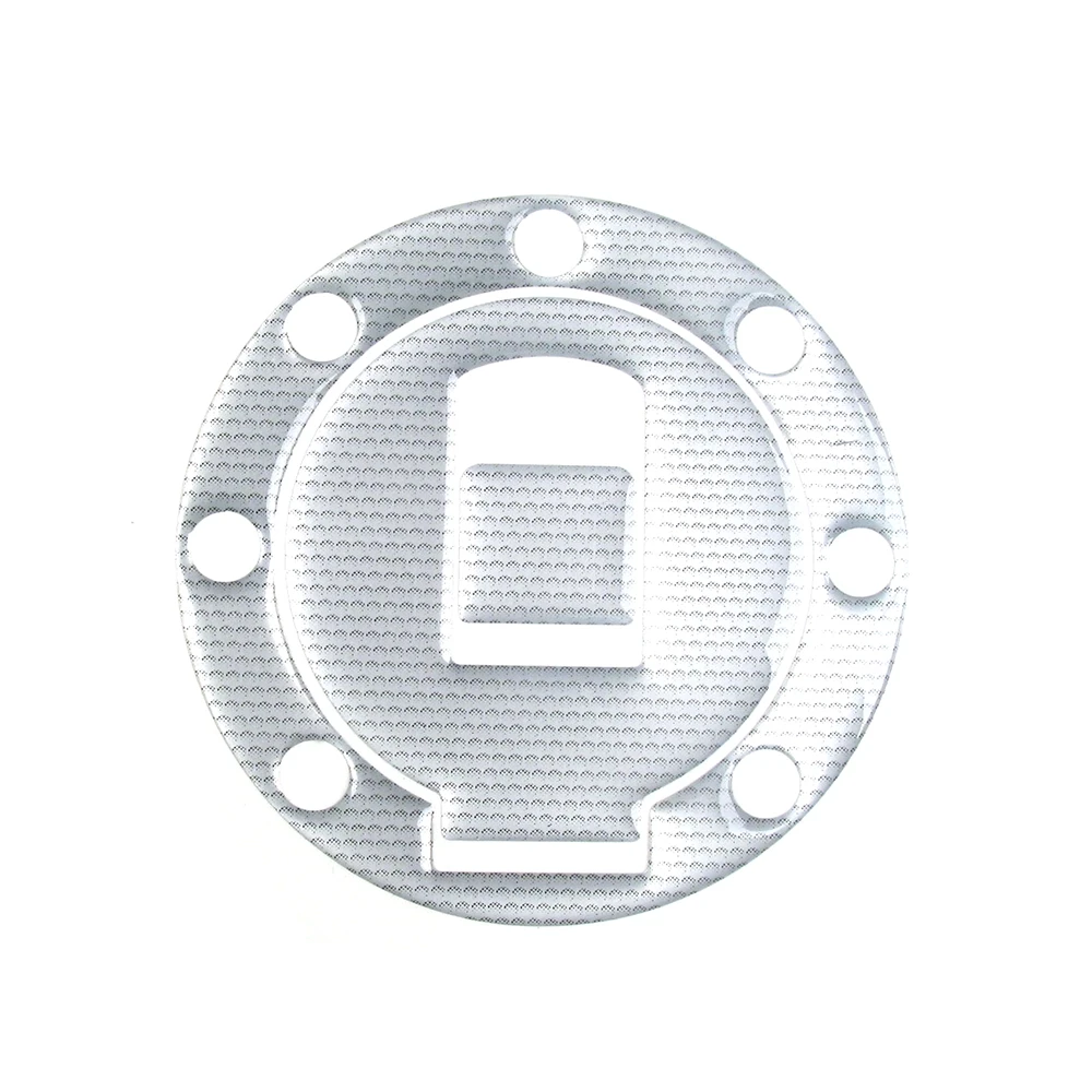 Tankcap- Protektor PRINT in CARBON-LOOK SILBER (104.3 x 104.3mm) zu Yamaha
