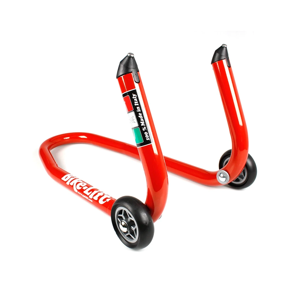 Motorradständer (FS-9) komplett BIKE-LIFT VORNE in ROT (Abstand Aufnahmen: