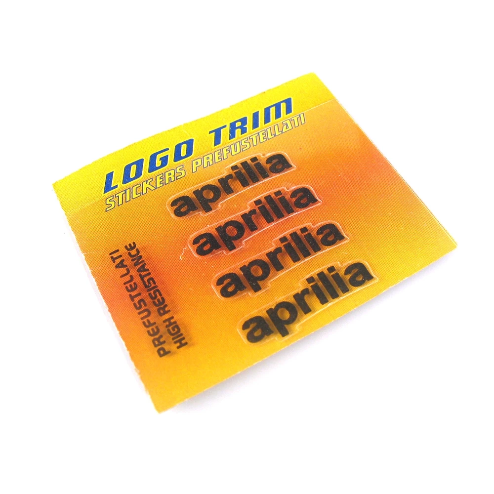 Logo-Trim 4R APRILIA (4er Set) mit 3M Technologie in SCHWARZ-METALLIC