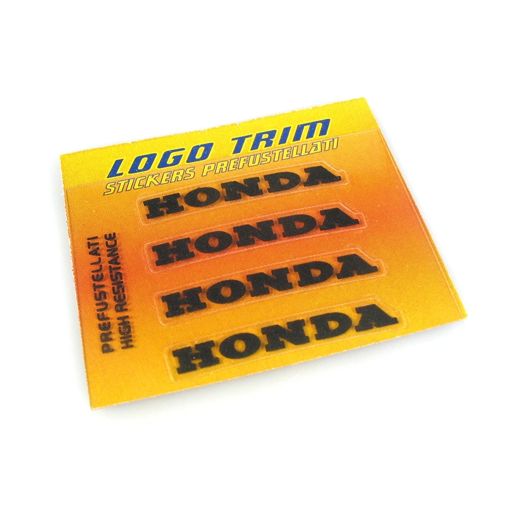 Logo-Trim 4R HONDA (4er Set) mit 3M Technologie in SCHWARZ-METALLIC