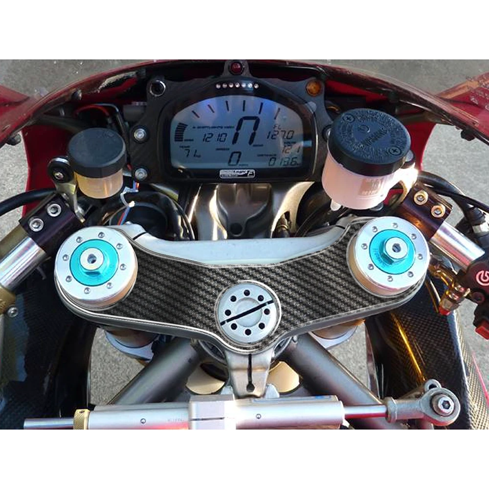 Gabelbrücken- Protektor PRINT in carbon-look zu Ducati